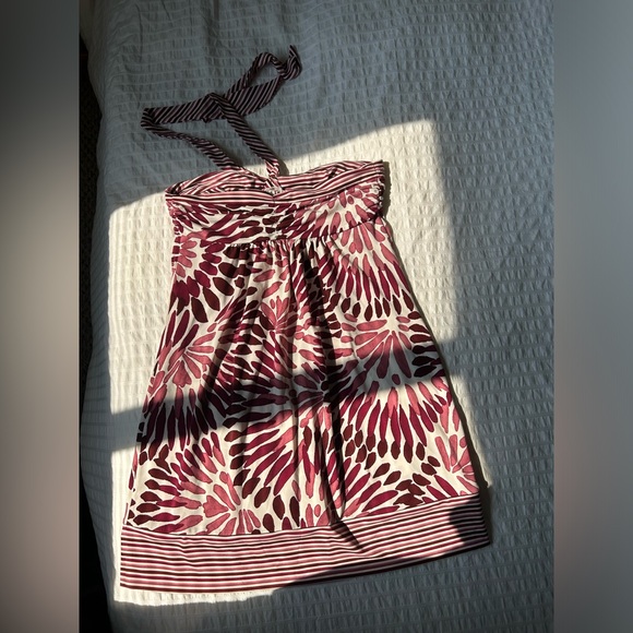 BCBG MAXAZRIA Vintage Pink, White and Red Halter Dress | Women’s Size XXS - Picture 5 of 5